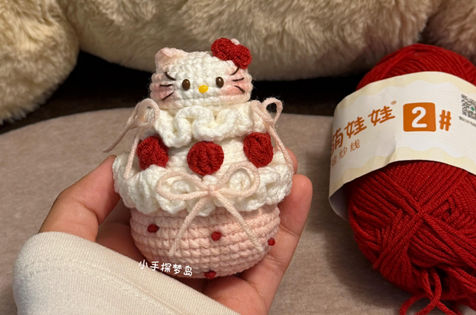 kitty草莓蛋糕碗图解