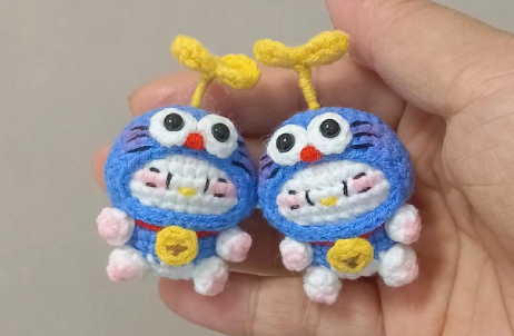 哆啦A梦kitty挂件图解
