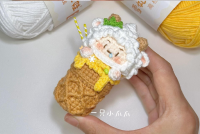 芒果甜筒懒羊羊钩织图解